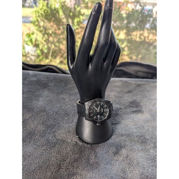 Mens Fossil AM 4234 Black Stainless Steel Water Resistant Watch Needs Battery - Picture 1 of 10